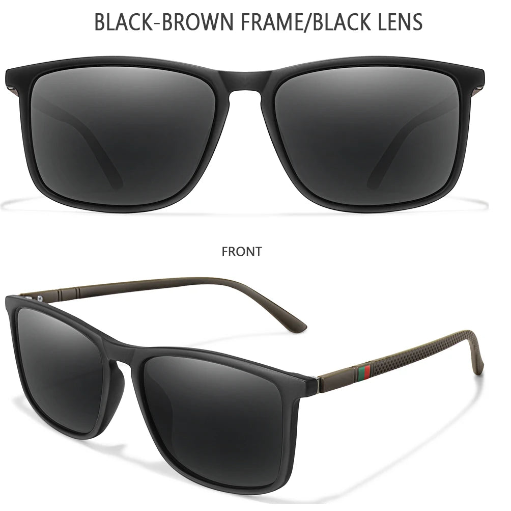 Luxury Square Vintage Polarized Windproof Cycling Sunglasses UV400 Male Eyewear Men Women Fashion Travel Driving Fishing Glasses