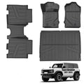 TPE Floor Mats Liners For 2021-2026 Ford Bronco, 4PCS Custom Fit All Weather Waterproof Anti-Slip Odorless Heavy Duty Off Road Car Floor Liners