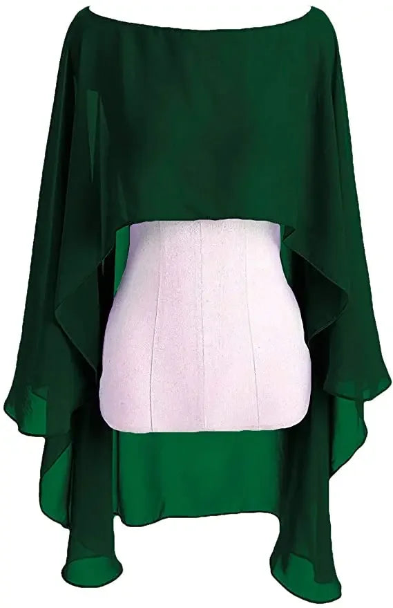 Women Chiffon Cape Bolero Femme Mariage Chalas Mujer Evening Wedding Bridal Jacket Wraps Accessories Peleryna Cloak Boda Shawl