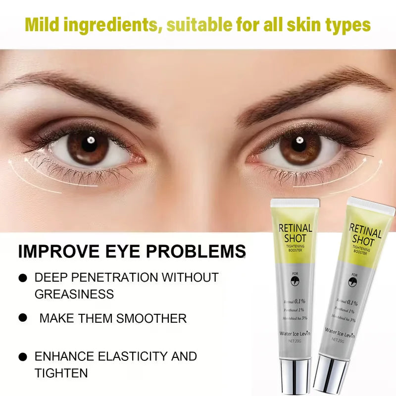 Retinal Shot Tightening Booster Eye Serum with 0.1% Retinal & 3% HA for Firming, Moisturizing & Smoothing Skin.