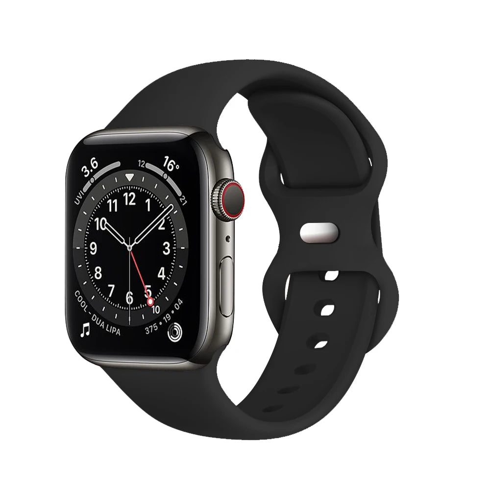 Silicone Strap for Apple Watch Band Ultra 49mm 45/44/42mm Watchbands 41/40mm iwatch Rubber Sport Bracelet on iWatch Series 76543