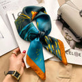 Luxury Design Silk Shawl Square Scarf For Women Satin Hijab Fashion Wraps Neckerchief Female Hair Bands Ribbon Headband Bandana