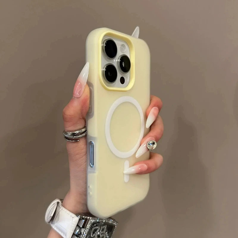 Luxury Candy Wireless Charge Matte Phone Case For iPhone 11 12 13 14 15 16 17 18 Pro Max Plus Air Magnetic Bumper Cover
