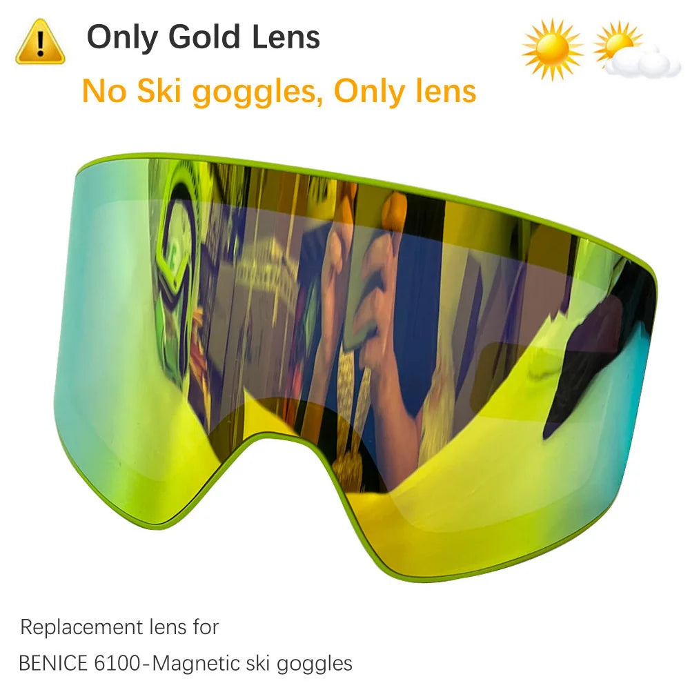 2024 New Double Layer Magnetic Ski Goggles Polarized Lens Skiing Anti-Fog UV400 Snowboard Goggles Men Women Ski Glasses Eyewear