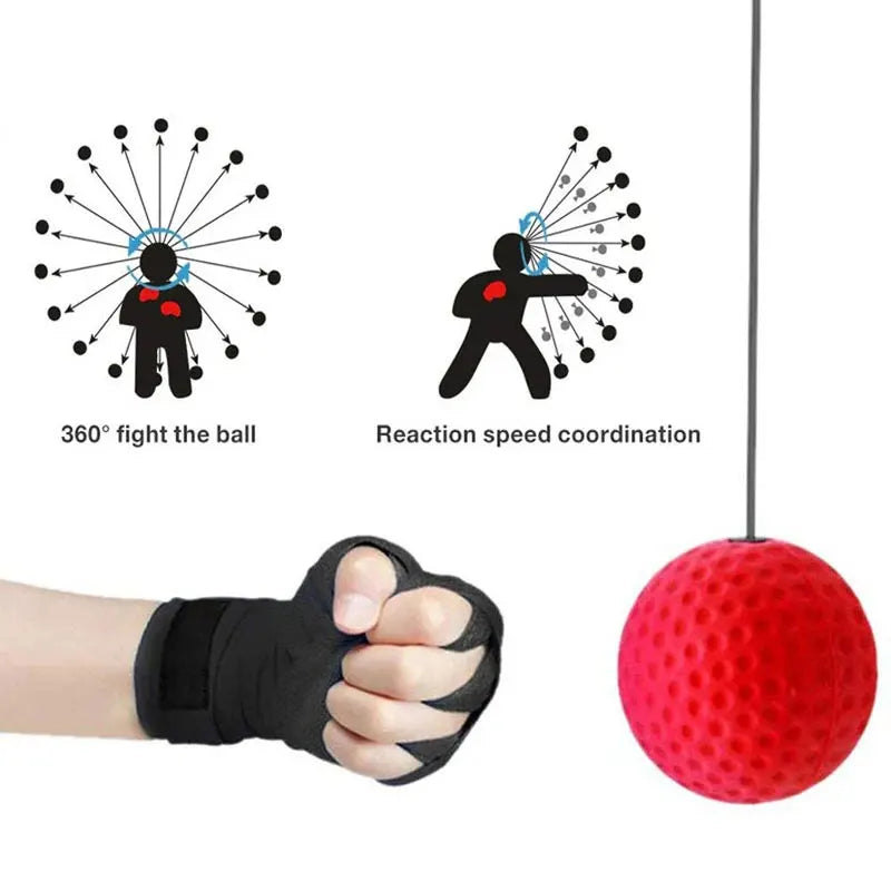 1 Piece of Boxing Reaction Ball, Boxing Speed Ball, Decompression, Evasion, Sanda Training Equipment, Home Boxing Head Mounted R