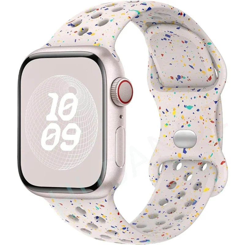 Strap For Apple Watch Band 44mm 49mm 45mm 40mm 41mm 38mm 42mm correa Breathable sports bracelet iwatch series 8 SE 7 6 5 9 Ultra