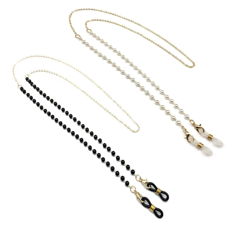 2 PCS New Glasses Chain Pearl Glasses Chain Anti Lost Mask Chain Glasses