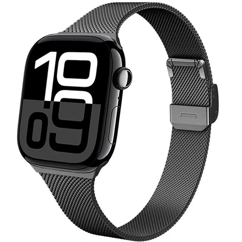 Milanese Strap for Apple Watch 44mm 40mm 45mm 41mm 46mm 42mm 38 49mm Metal Bracelet iWatch Series 11 10 Ultra 9 8 7 6 5 SE3 band