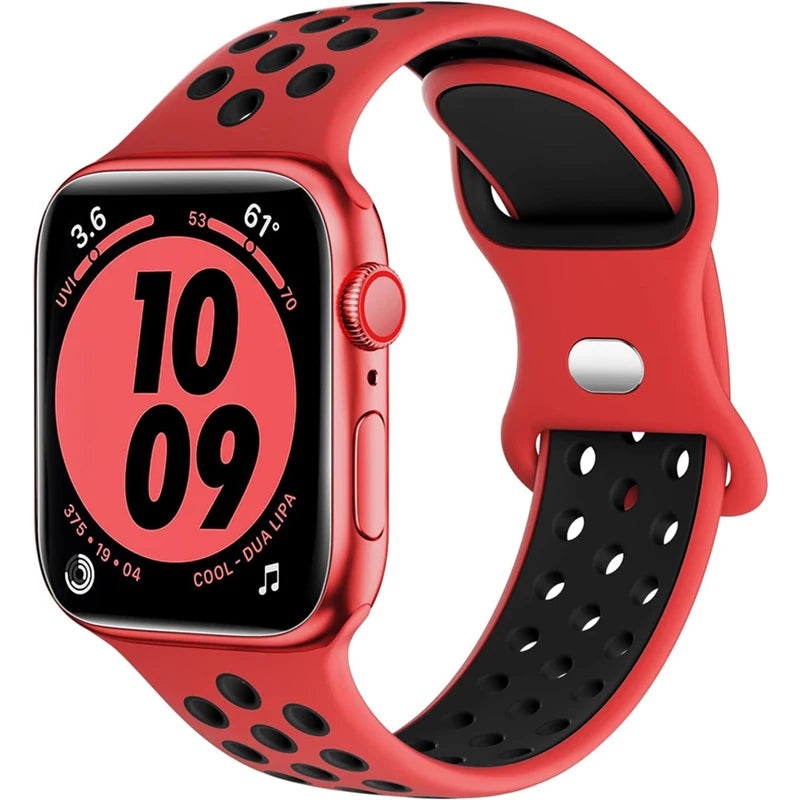 Strap For Apple Watch Band 46mm 44mm 49mm 45mm 40mm 41mm 38 42mm correa Breathable bracelet iwatch series 10 8 SE 7 6 5 9 Ultra