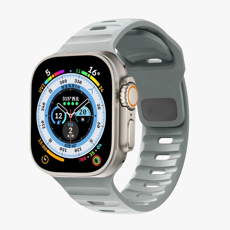 Strap For Apple Watch Band 49mm 44mm 45mm 41mm 40mm 42mm 38mm Soft Silicone sport Bracelet iwatch Serise 8 7 SE 6 5 9 Ultra 49mm
