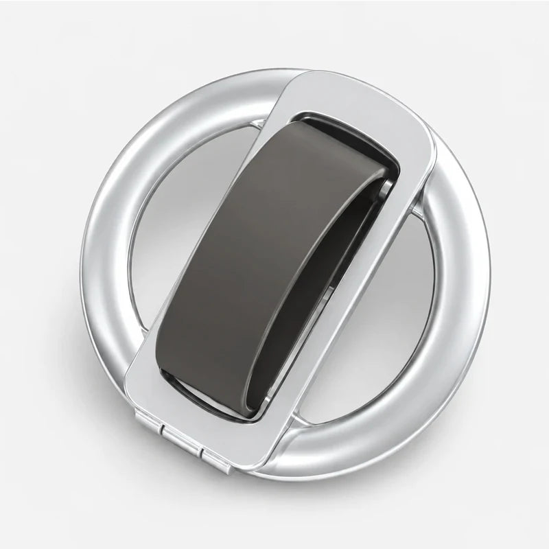 Silicone Magnetic Folding Phone Finger Grip 360° Rotating Universal Phone Ring Holder for MagSafe iPhone 17 Xiaomi Cell Phone
