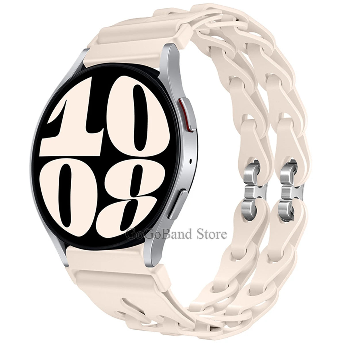 22mm 20mm Chain Strap for Samsung Galaxy Watch 7 6 5 4 6Classic Silicone Band for Huawei GT4 3Pro for Amazfit GTR 4/GTS Bracelet