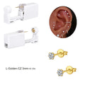2 sets Ear Piercing Kit Disposable Ear Piercing Gun Kit Self Piercing Gun and Build-in Earrings Stud Ear Piercing Gun
