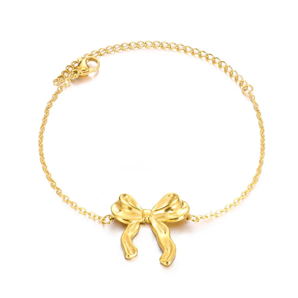 Stainless Steel Beaded Round Snake Chain Bracelets For Women Gold Color Geometric Bracelet Luxury Wedding Party Jewelry Gift