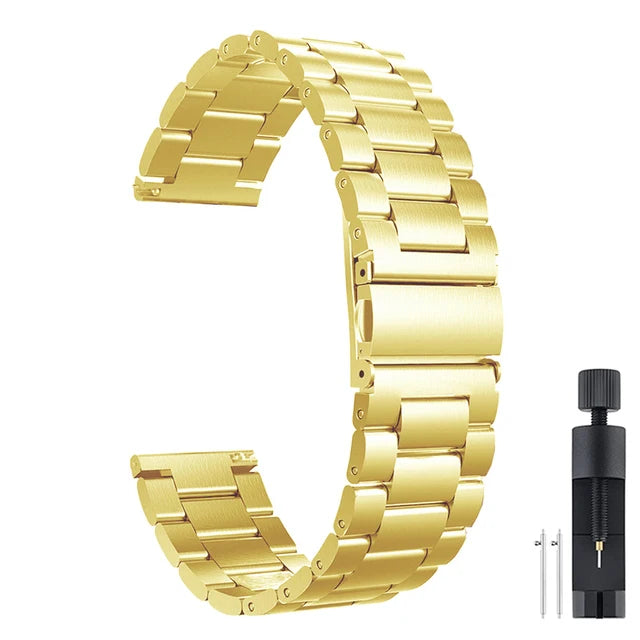 22mm 20mm Stainsteel Steel Strap For Samsung Galaxy 7 6 3 4 5 Pro Classic Metal Band For Huawei GT 4 46mm Amazfit Bip/GT/GTS/GTR