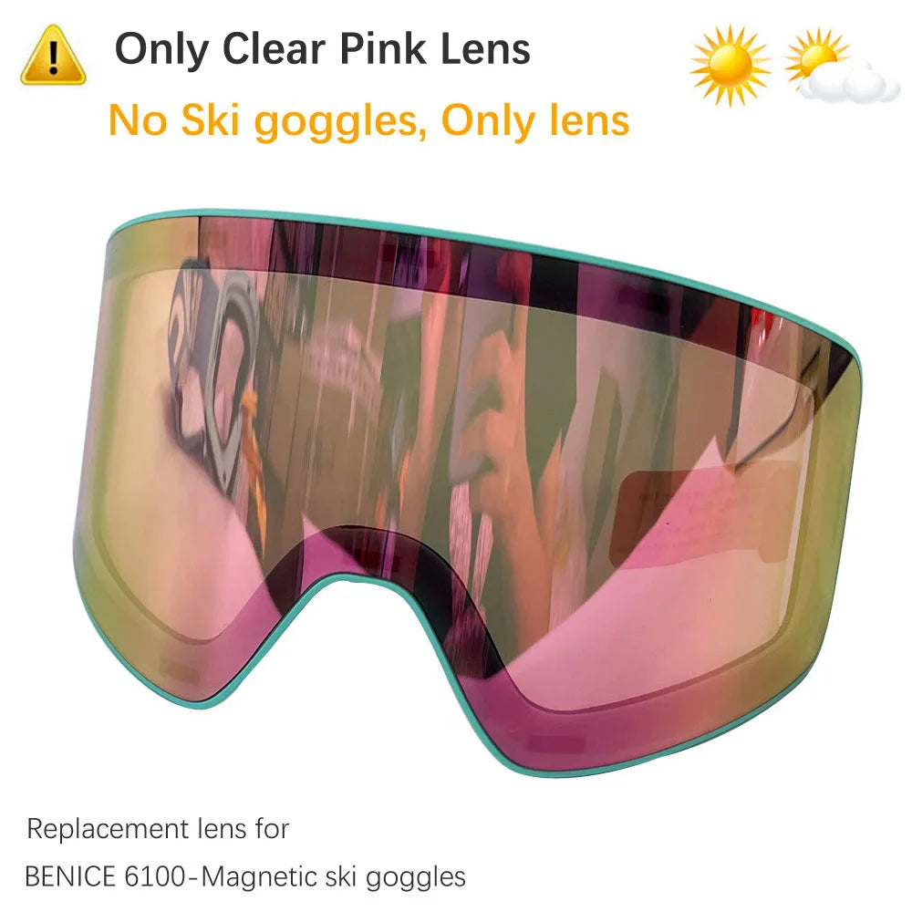 2024 New Double Layer Magnetic Ski Goggles Polarized Lens Skiing Anti-Fog UV400 Snowboard Goggles Men Women Ski Glasses Eyewear