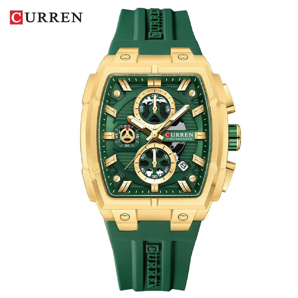 CURREN Men Casual Sport Military Quartz Calendar Wrist Watch for Man Business Leather Waterproof Male Clock Relogio Masculino