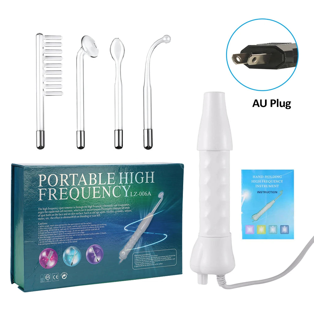 Handheld Electric Skin Therapy Wand 4-in-1 Facial Beauty Tool for Acne Treatment Massage Skin Tightening Wrinkle Reduction