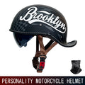 Retro Helmet Cocked Tail Motorcycle Helmet for Men and Women Four Seasons Prince Cruise Helmet Riding Personality Half Helmet.