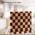 Acacia Wooden Magnetic Knife Block Holder Home Kitchen Magnetic Stands with Strong Enhanced Multifunctional Storage Knife Holder