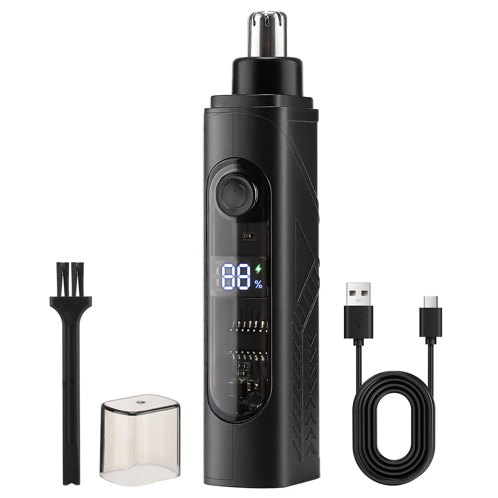 Rechargeable Nose Hair trimmer and Facial Hair remover for Men Nose Hair Shaver for nasal clearance - portable grooming tool for