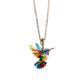 1PC Acrylic Hummingbird 2D Bird Shape Necklace for Women Girls Neck Charms Spring Summer Jewelry Gifts Accessories