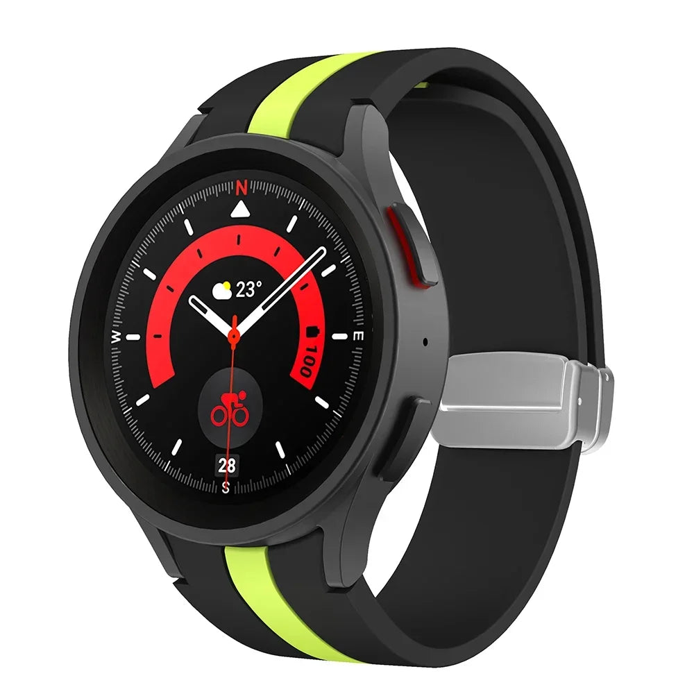 Silicone Strap for Samsung Galaxy Watch 5 Pro 45mm Galaxy Watch 6 5 4 44mm 40mm Magnetic Buckle Band For Watch 6 Classic 43 47mm