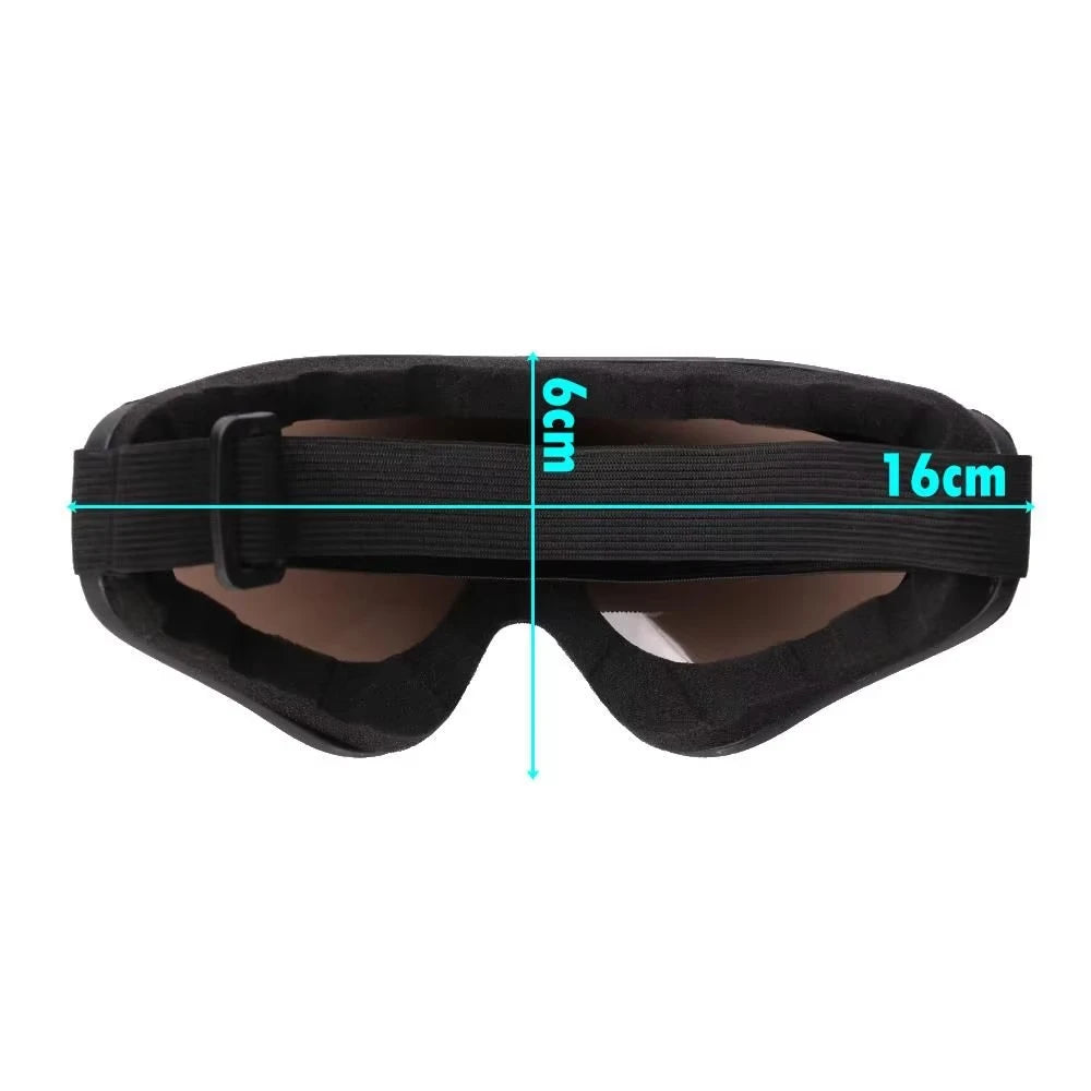 DIZETION 1Pc Winter Windproof Skiing Glasses Goggles Outdoor Sports Eyewear Glasses Ski Dustproof Lens Frame Sunglasses