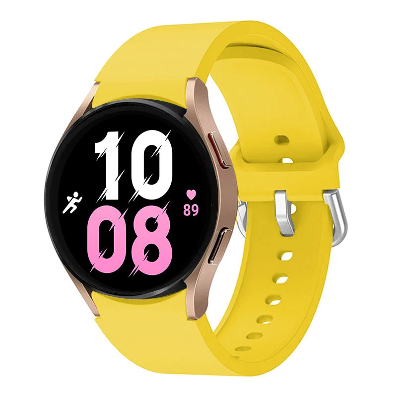 official Silicone Strap For Samsung Galaxy Watch 5 4 44mm 40mm/4Classic 46 42mm Wrist 20mm Bracelet Galaxy Watch 5 Pro 45mm Band