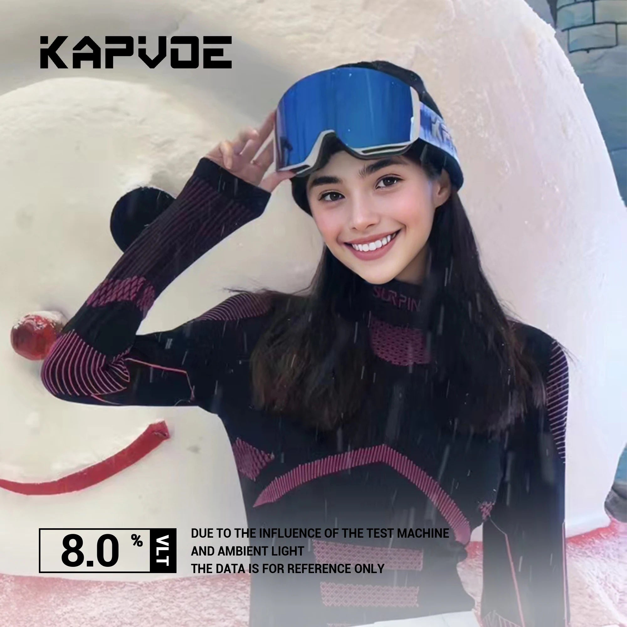KAPVOE Outdoor Ski Goggles Men Snowboard Glasses Women Winter Snow Sunglasses UV400 Magnetic Attraction Anti-Fog Skiing Goggles