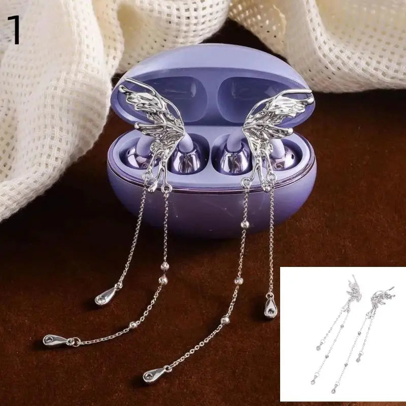 1Pairs Headphone Diameter Buckle Zircon Decorative Headphone Decoration Clip Removable Easy To Install Earbud Accessories〔Nest〕