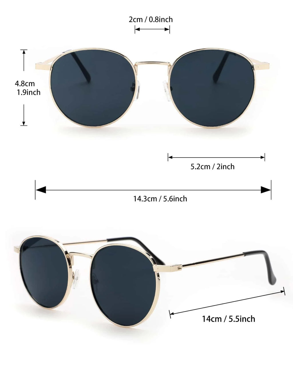 1/2PCS Women Sunglasses, Irregular Solid‑Color Copper Full‑Frame, UV Protection Minimalist Fashion Shades for Daily Wear