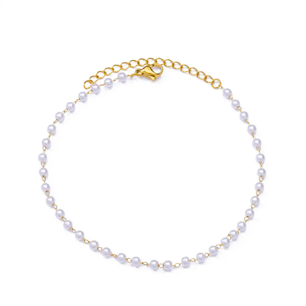 Colorful Boho Drops Anklets For Women Gold Color Stainless Steel Geometric Anklet Luxury Wedding Aesthetic Summer Jewelry Gift