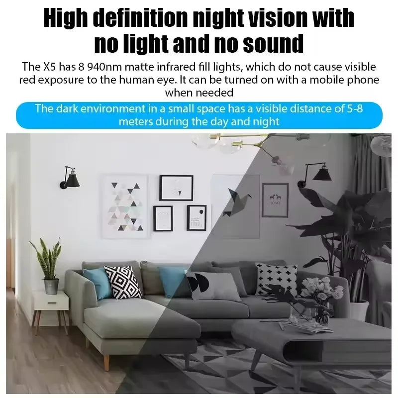 Mini Camera 1080P Clear Night Vision Lightweight Portable Premium Cams Motion Detection Wireless Surveillance Protection Camera