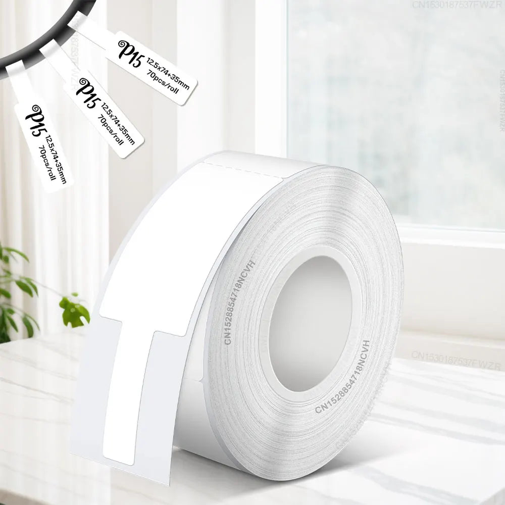 1PK P15 Transparent Label Tape 14mmx30mm Clear Waterproof Self Adhesive Label Sticker Paper for Marklife P15 P12 Label Maker