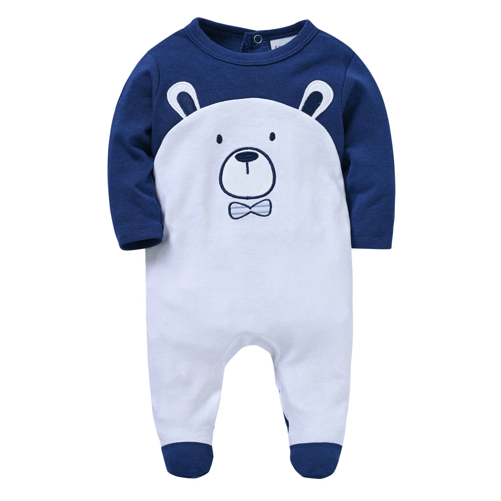 KAVKAS Baby Clothing Girls Pink Romper Cartoon Kids Pajamas Long Sleeve Jumpsuit Bebe Playsuit Girls Clothes  0`12 Monthes