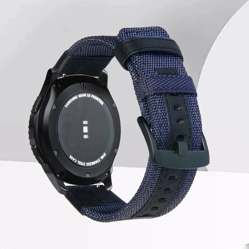 20mm 22mm Nylon  strap For Samsung Galaxy watch 3 4 46mm gear s3 Frontier Classic Woven Nylon Band for 20mm 22mm Sport Wristband