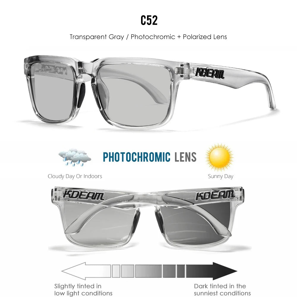 KDEAM Living Sport Men's Fishing Sunglasses Polarized / Anti Blue Light Glasses Photochromic Sunglasses Women With Packaging