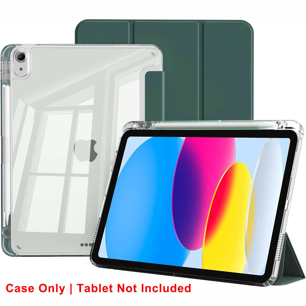 Clear Crystal Tablet Case With Pen Slot For iPad 10th 11th Gen A16 2025 2022 11'' 10.9'' PU Leather Flip Magnetic Stand Cases