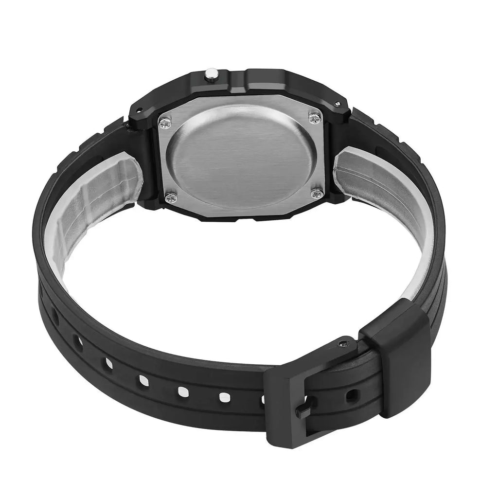 Sport LED Digital Watch for Men, Simple Small Square Dial Electronic Wrist Watch with Silicone Strap, Fashion Casual Men's Watch