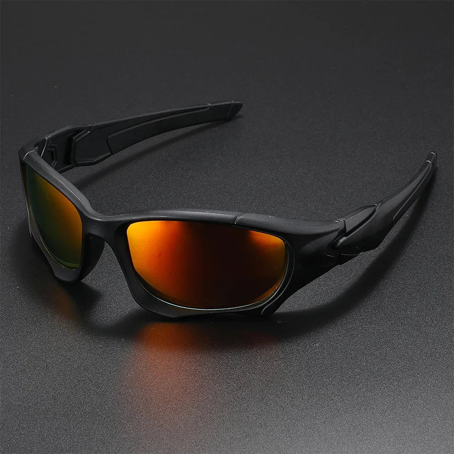 New Outdoor Sports Polarized Sunglasses Men Curve Cutting Frame Stress-Resistant Lens Shield Sun Glasses Wome Driving