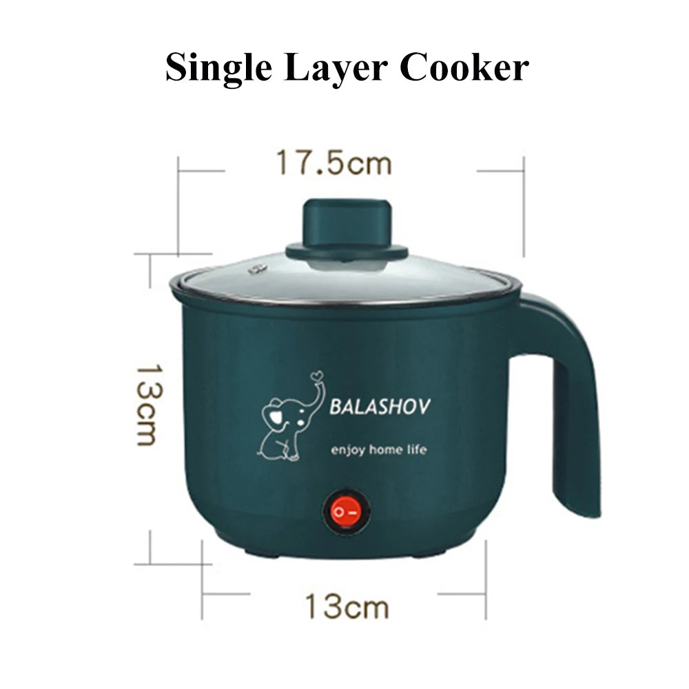 220V Electric Rice Cooker With Stainless Steel Steamer Multifunctional Kitchen Cooking Pot Non-stick Pan Hot Pot BBQ Home Use