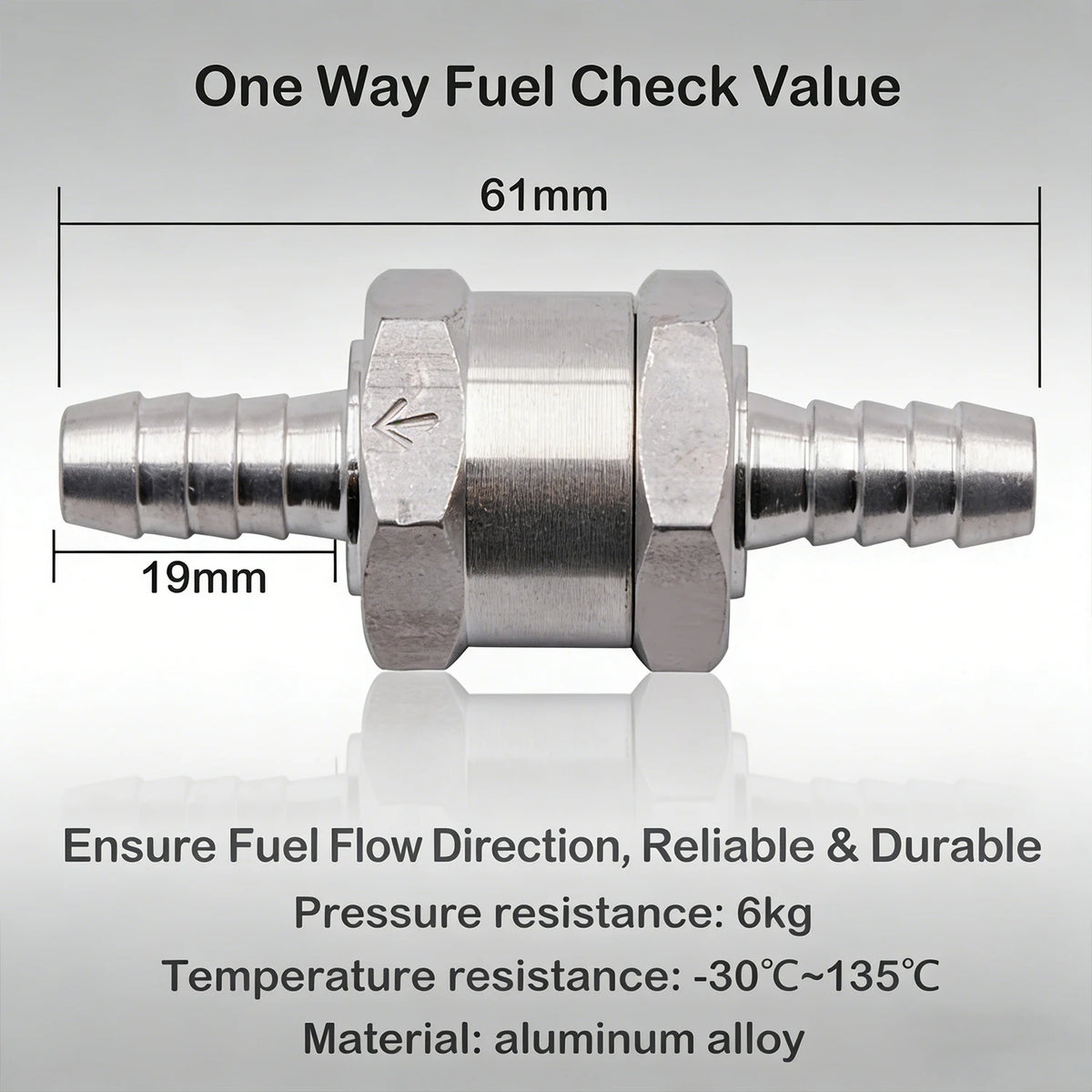 Fuel Non-Return Check Valve 6/8/10/12mm Alum Alloy One-Way for Petrol Diesel Water – Peugeot Renault Low-Pressure Systems