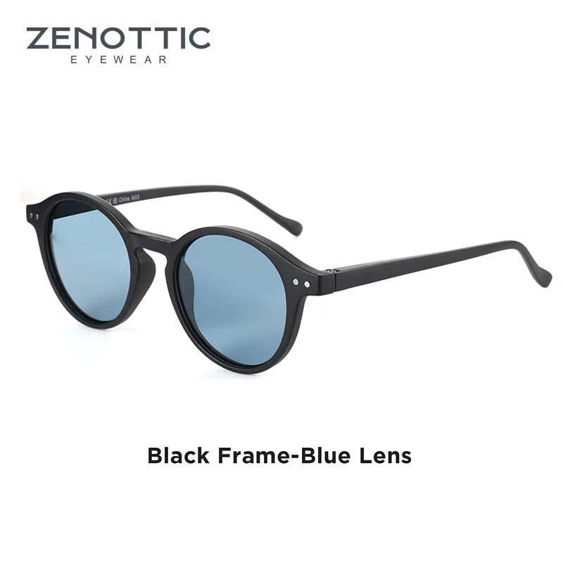 ZENOTTIC Retro Polarized Sunglasses 2026 2025 Men Women Vintage Small Round Frame Sun Glasses Polarized Lens UV400 Goggles Shade
