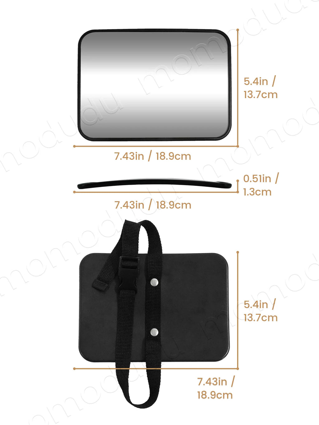 1 Pc Crash Tested And Certified Shatterproof Baby Car Mirror For Rear Facing Infant With Wide Larger Crystal Clear View