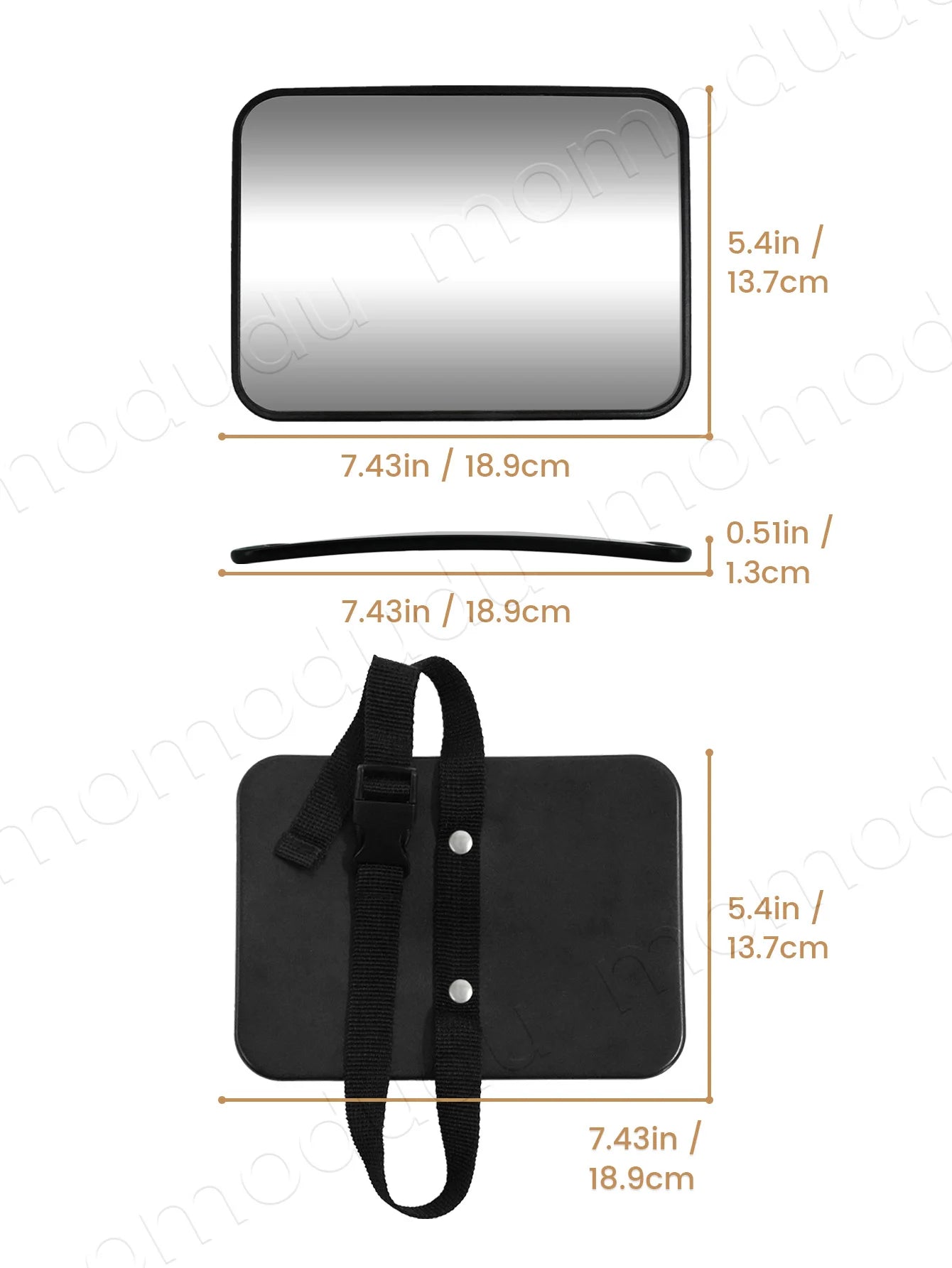1 Pc Crash Tested And Certified Shatterproof Baby Car Mirror For Rear Facing Infant With Wide Larger Crystal Clear View