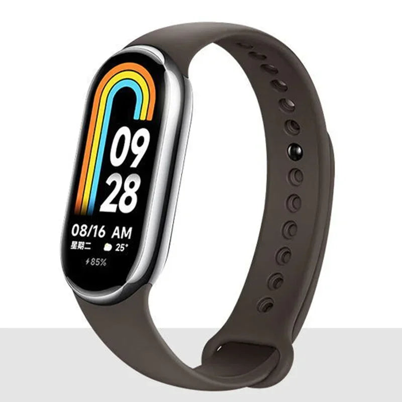 Silicone Strap For Xiaomi Mi band 8-8 NFC Sport Belt Replacement miband8 Bracelet waterproof smart band 8 watchband Accessories
