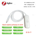 7in1 Zigbee Water Quality Monitor Smart Home Probe Temperature Humidity Sensor TDS SG Meter EC Salnity Tester For Zigbee2mqtt