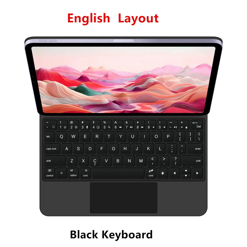 Magic Keyboard Folio For Xiaomi Pad 7 2024 Mi Pad 7 8 Pro 11.2" Tablet Smart Case for Xiaomi Pad 8 Spanish German keyboard cover