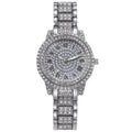 Luxury Fashion Rhinestone Watch for Women Gifts Sparkling Quartz Timepiece with Stainless Steel Strap Wristwatch for Lover